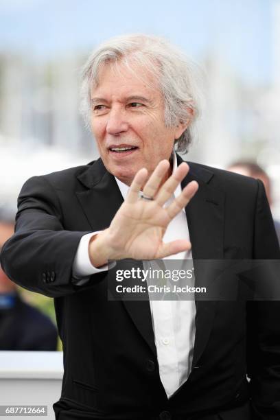 Director Jacques Doillon attends the "Rodin" photocall during the 70th annual Cannes Film Festival at Palais des Festivals on May 24, 2017 in Cannes,...