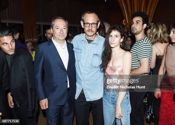 Valentino CEO Stefano Sassi, Terry Richardson and Alex Bolotow attend the Valentino Resort 2018 Runway Show - After Party on May 23, 2017 in New York...