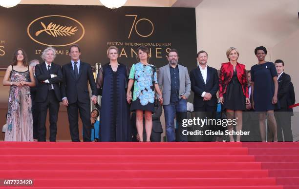 Izia Higelin, director Jacques Doillon, Vincent Lindon, Severine Caneele, Kristina Larsen and guests attend the "Rodin" screening during the 70th...