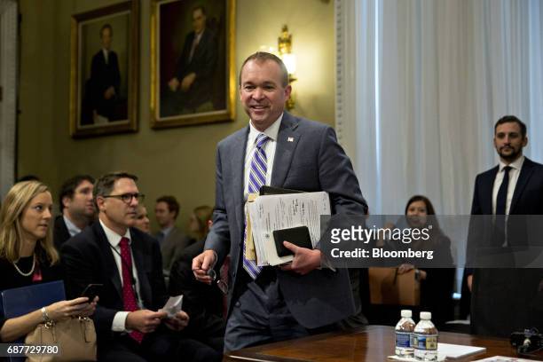 Mick Mulvaney, director of the U.S. Office of Management and Budget , arrives to a House Budget Committee hearing on U.S. President Donald Trump's...