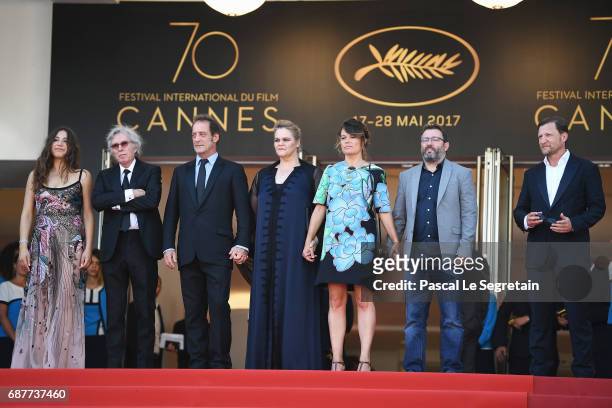 Izia Higelin, director Jacques Doillon, Vincent Lindon, Severine Caneele, Kristina Larsen and guests attend the "Rodin" screening during the 70th...