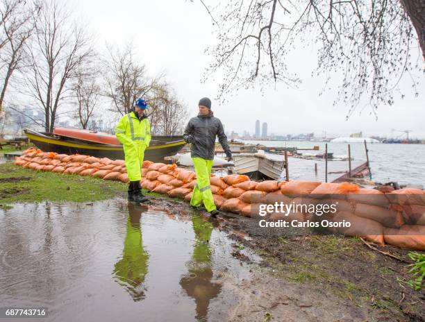 Mayor John Tory walked with manager of waterfront parks James Dann along Wards Island. Toronto Mayor John Tory visited the Wards Island to see the...