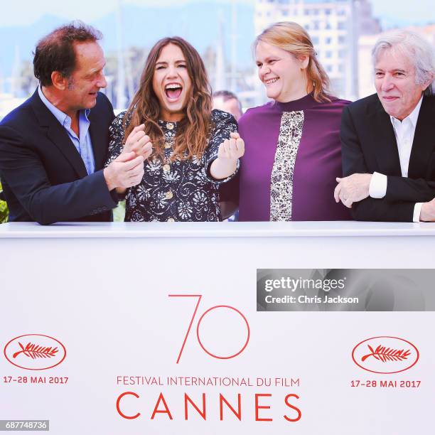 Vincent Lindon, Izia Higelin, Severine Caneele and Director Jacques Doillon, attend the 'Rodin' photocall during the 70th annual Cannes Film Festival...