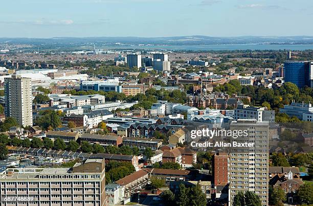 elevated view of portsmouth - portsmouth stock pictures, royalty-free photos & images