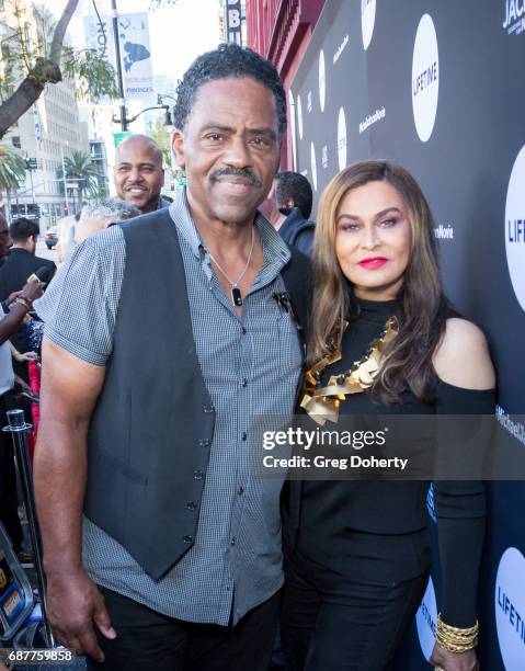 Actress Richard Larson and Tana Knowles arrive at the Lifetime Hosts Fan Gala And Advance Screening For "Michael Jackson: Searching For Neverland" at...