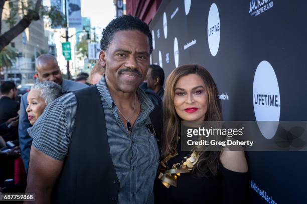 Actress Richard Larson and Tana Knowles arrive at the Lifetime Hosts Fan Gala And Advance Screening For "Michael Jackson: Searching For Neverland" at...