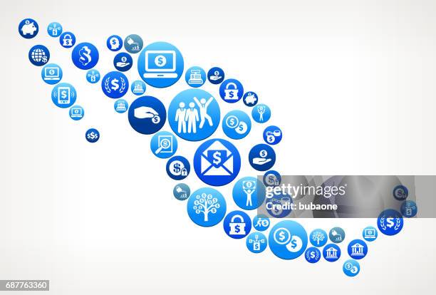 mexico money dollar and finance vector button pattern - mexican businessman stock illustrations