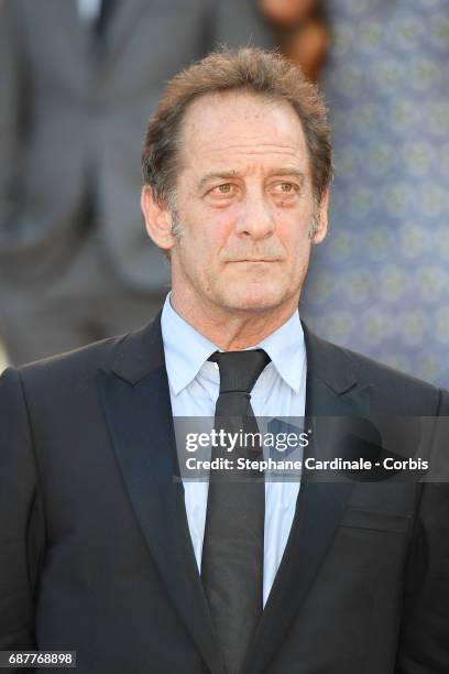 Vincent Lindon departs after the "Rodin" premiere during the 70th annual Cannes Film Festival at Palais des Festivals on May 24, 2017 in Cannes,...