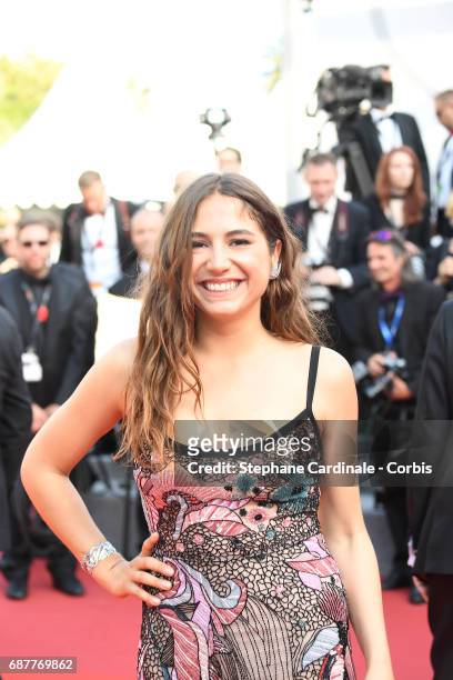 Izia Higelin departs after the "Rodin" premiere during the 70th annual Cannes Film Festival at Palais des Festivals on May 24, 2017 in Cannes, France.