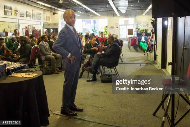 Reverend Al Sharpton is photographed for Vanity Fair Magazine on August 20, 2015 at the National Action Network's House of Justice in Harlem, New...