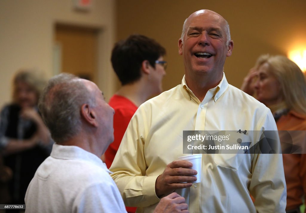 GOP Candidate In Montana's Special Congressional Election Greg Gianforte Campaigns In Missoula