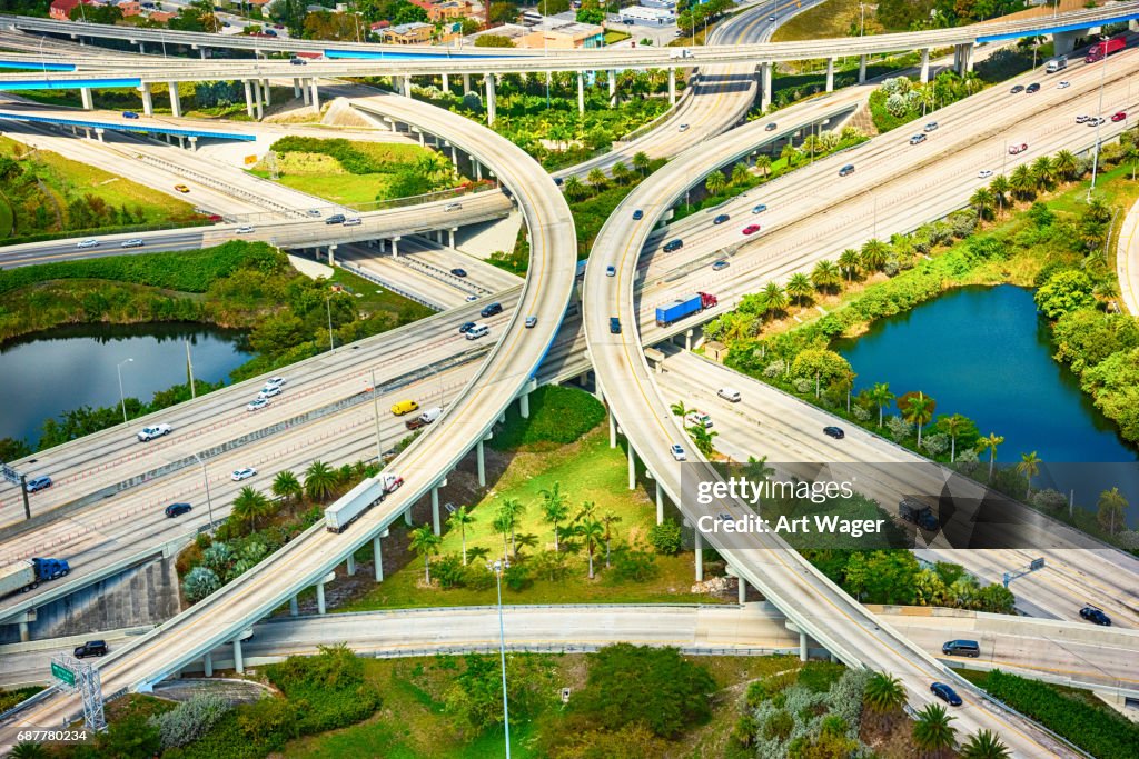 Freeway Intersection Aerial