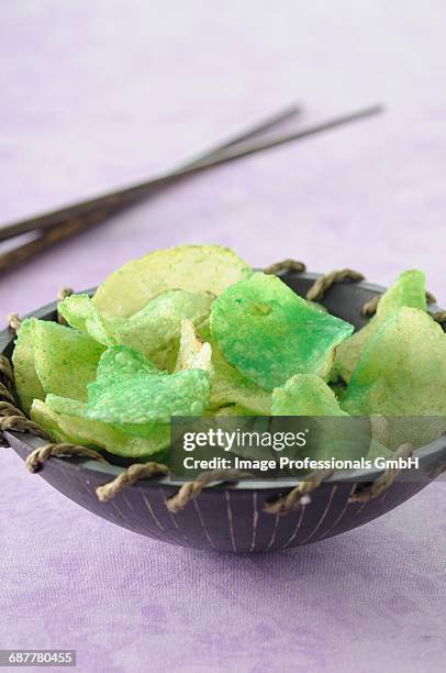 wasabi crisps - wasabi paste stock pictures, royalty-free photos & images