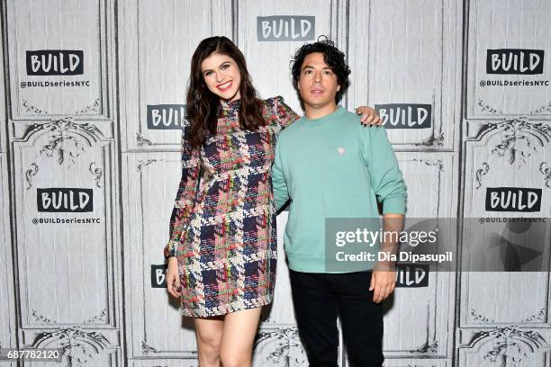 Alexandra Daddario and Jon Bass visit the Build Series to discuss the new movie "Baywatch" at Build Studio on May 24, 2017 in New York City.