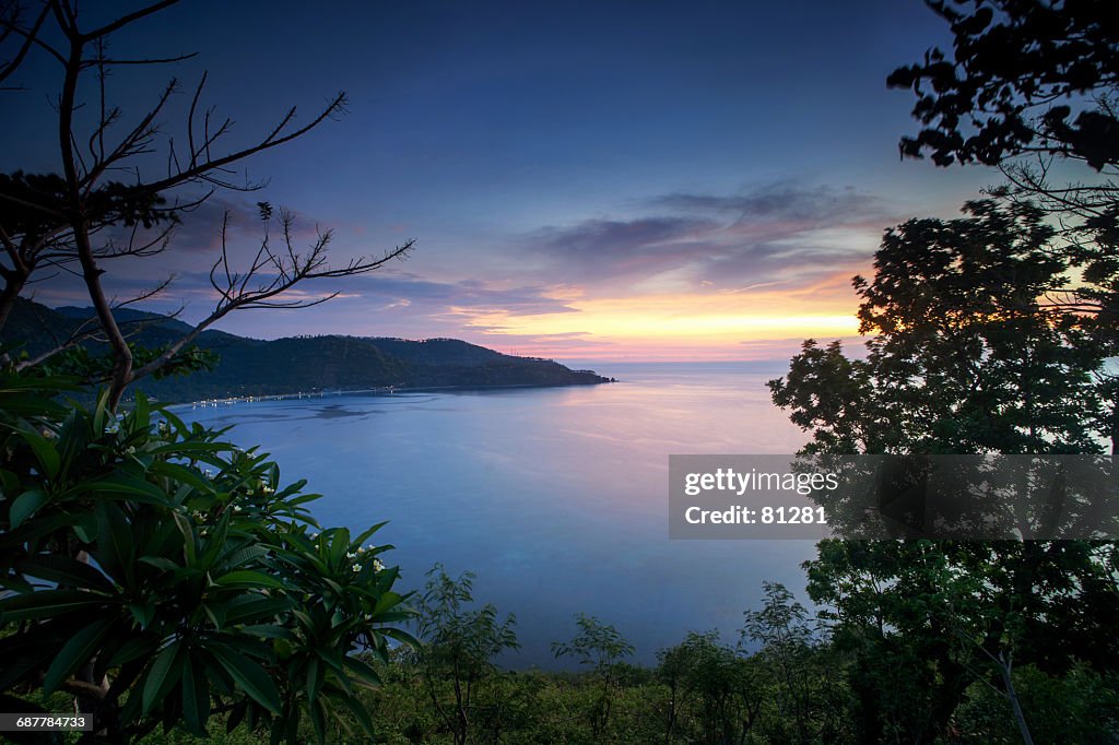 Rural landscape sunset, Lombok