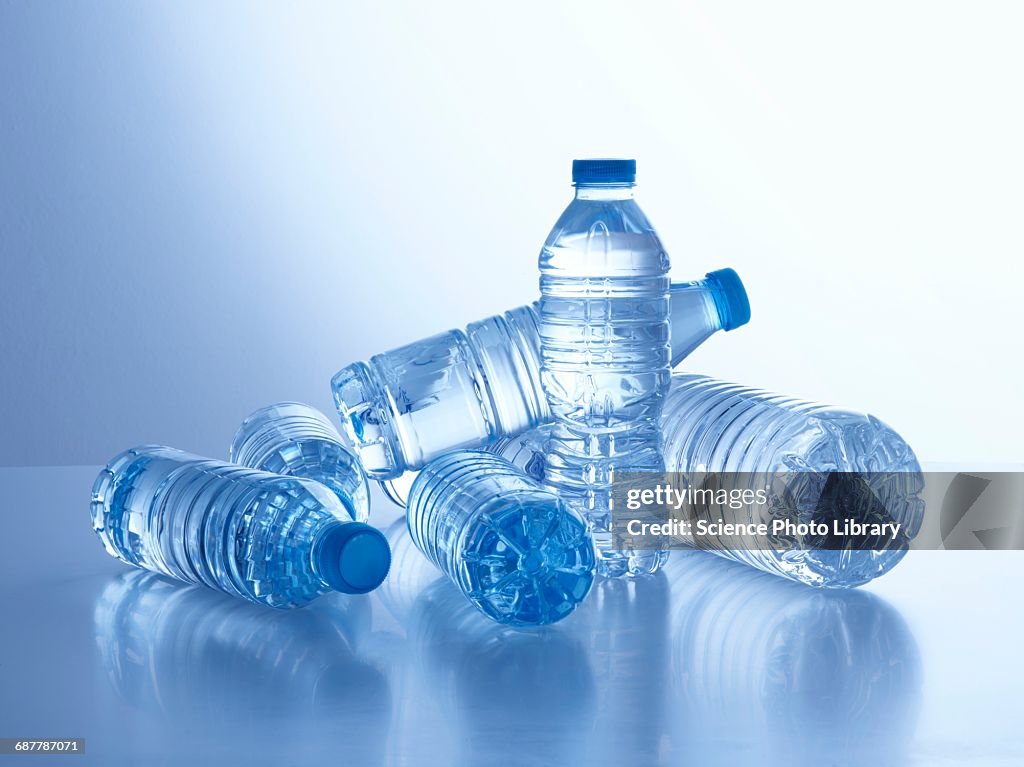 Bottles of mineral water