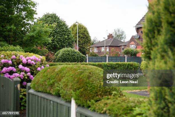 General view of the surrounding neighbourhood as forensic teams search the former home of terrorist Salman Abedi on May 24, 2017 in Manchester,...