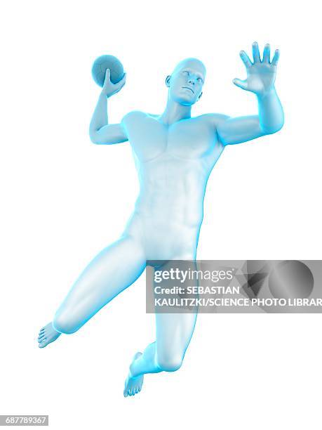 handball player, illustration - handball stock illustrations