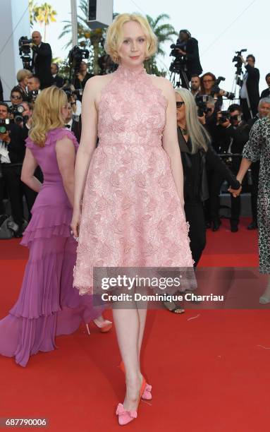 Gwendoline Christie attends the "The Beguiled" screening during the 70th annual Cannes Film Festival at Palais des Festivals on May 24, 2017 in...