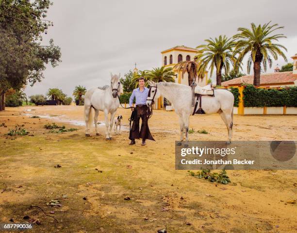 The Duke of Arjona, Cayetano Martinez de Irujo is photographed for Vanity Fair - Spain on November 21, 2016 at his estate Las Arroyuelas in Seville,...