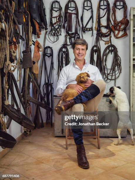 The Duke of Arjona, Cayetano Martinez de Irujo is photographed for Vanity Fair - Spain on November 21, 2016 at his estate Las Arroyuelas in Seville,...