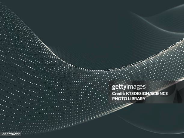 dots forming wavy lines - wave pattern stock illustrations