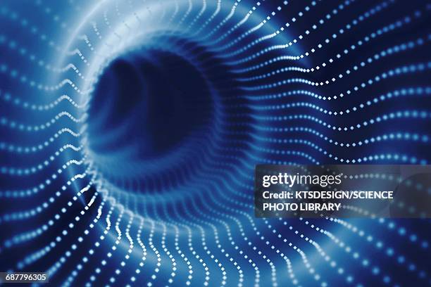 dots forming tunnel - tunnel stock illustrations