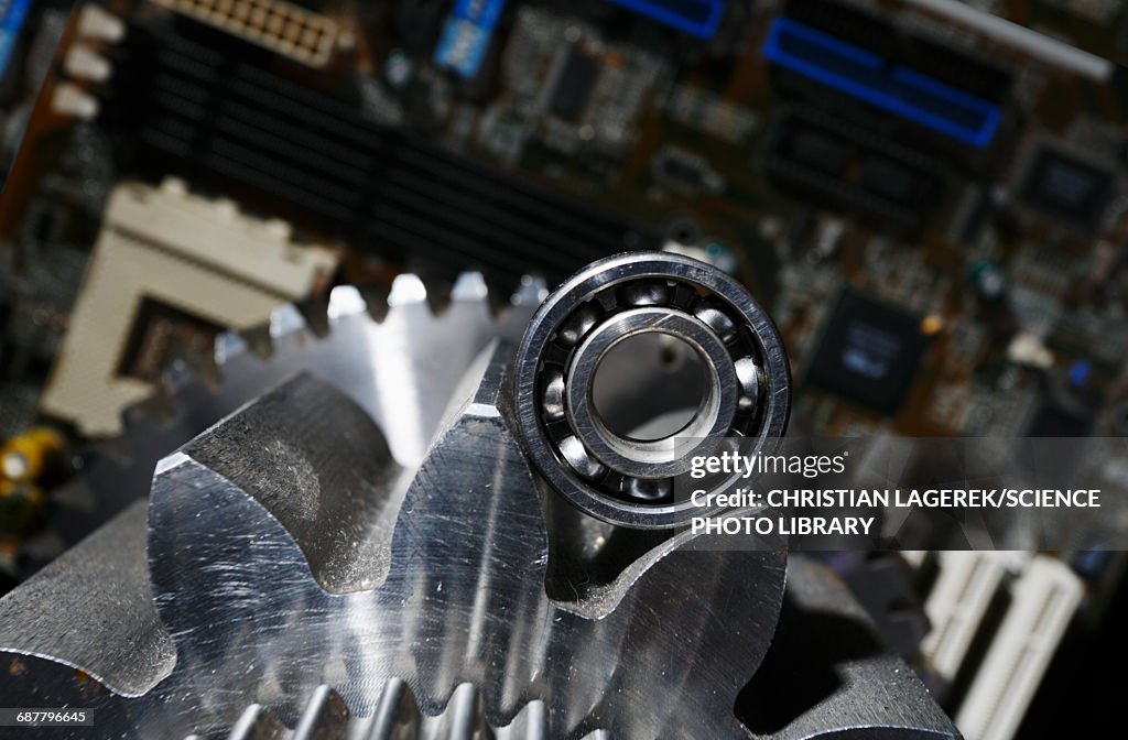 Computer Cog Gears And Cogs With Computer Parts High-Res Stock Photo - Getty Images