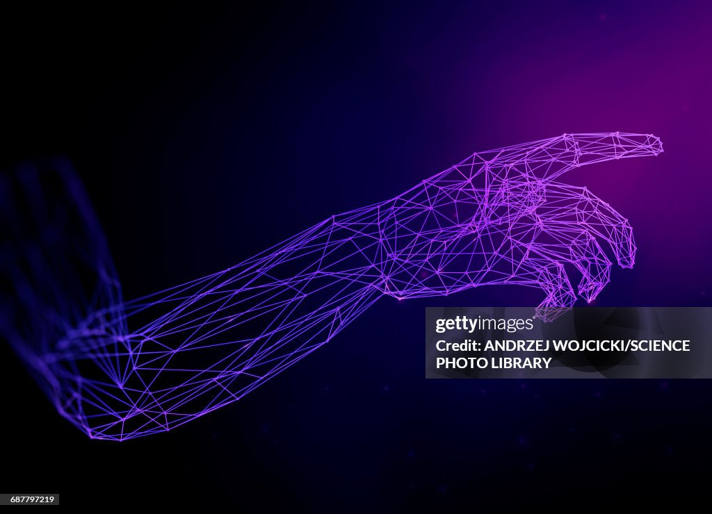 Vector Hands Using Computer Computer Illustration Of Hand High-Res Vector Graphic - Getty Images