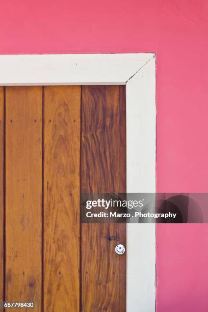 wood and pink - trancoso stock pictures, royalty-free photos & images