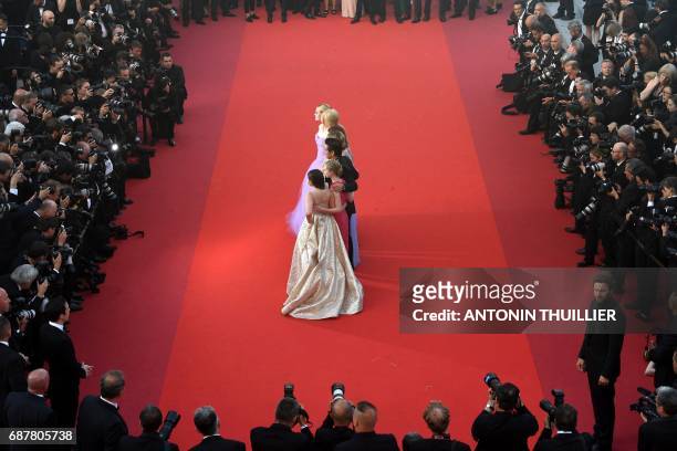 Actress Elle Fanning, Australian actress Nicole Kidman, US director Sofia Coppola, US actress Kirsten Dunst, Irish actor Colin Farrell, Australian...