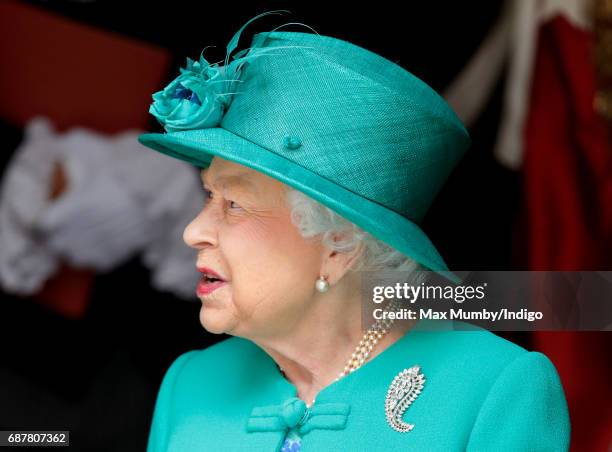 Queen Elizabeth II attends a service to mark the one hundredth anniversary of The Order of The British Empire at St Paul's Cathedral on May 24, 2017...