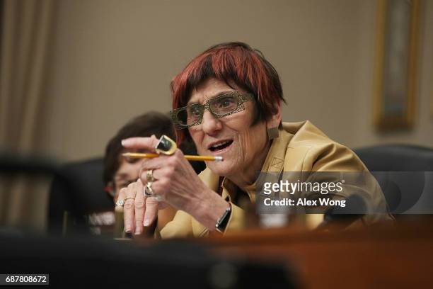 Rep. Rosa DeLauro speaks during a hearing before the Labor, Health and Human Services, Education and Related Agencies Subcommittee of the House...