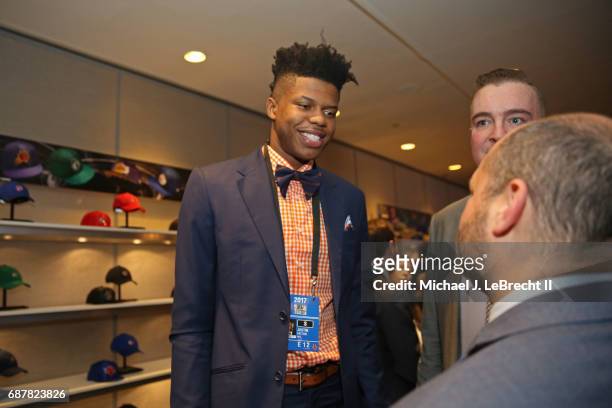 Draft Prospect, Justin Patton smiles during the 2017 NBA Draft Lottery at the New York Hilton in New York, New York. NOTE TO USER: User expressly...