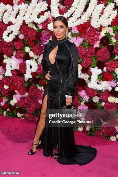Actress Eva Longoria attends the/walks the runway at the Philipp Plein Cruise Show 2018 during the 70th annual Cannes Film Festival at on May 24,...