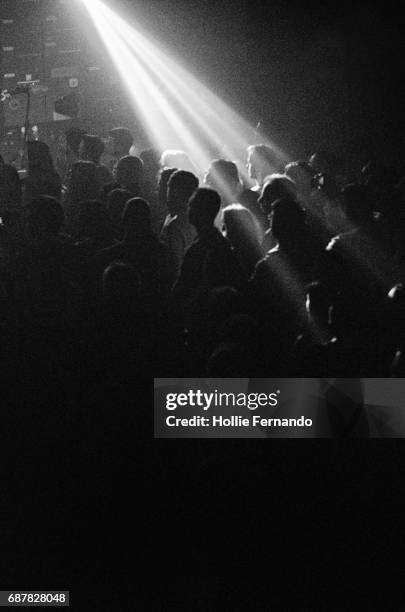 crowd at a gig - livel music stock pictures, royalty-free photos & images