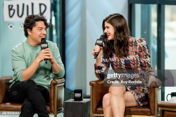 Jon Bass and Alexandra Daddario discuss "Baywatch" with the Build Series on May 24, 2017 in New York City.