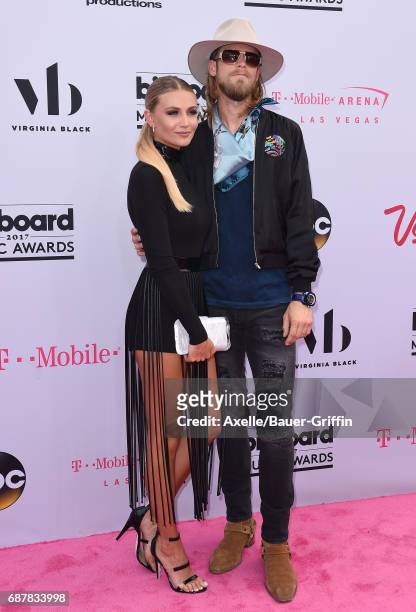 Singer Brian Kelley of Florida Georgia Line and Brittney Marie Cole arrive at the 2017 Billboard Music Awards at T-Mobile Arena on May 21, 2017 in...