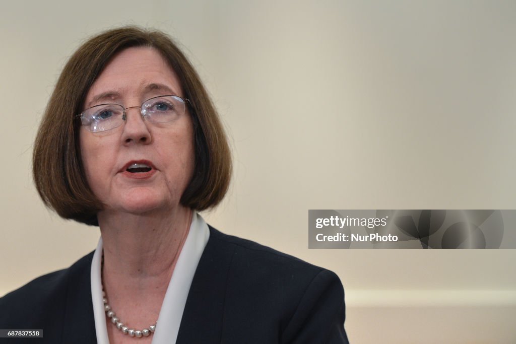 Kathleen O'Toole held a press conference in Dublin