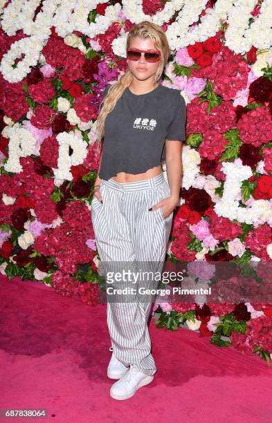 Sofia Richie attends the/walks the runway at the Philipp Plein Cruise Show 2018 during the 70th annual Cannes Film Festival at on May 24, 2017 in...