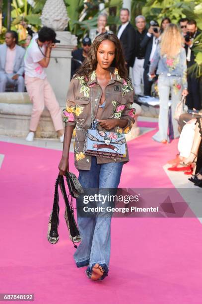 Models wearing Philipp Plein walk the runway at the Philipp Plein Cruise Show 2018 during the 70th annual Cannes Film Festival at on May 24, 2017 in...