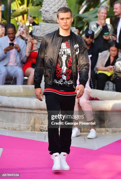 Models wearing Philipp Plein walk the runway at the Philipp Plein Cruise Show 2018 during the 70th annual Cannes Film Festival at on May 24, 2017 in...
