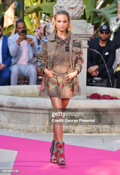 Models wearing Philipp Plein walk the runway at the Philipp Plein Cruise Show 2018 during the 70th annual Cannes Film Festival at on May 24, 2017 in...