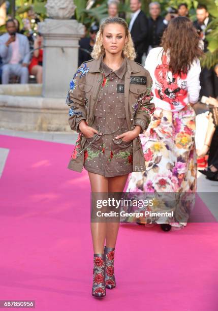 Models wearing Philipp Plein walk the runway at the Philipp Plein Cruise Show 2018 during the 70th annual Cannes Film Festival at on May 24, 2017 in...