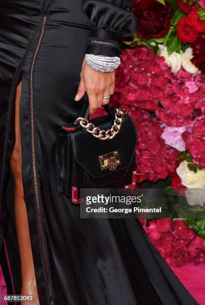 Detail of Eva Longoria purse at the Philipp Plein Cruise Show 2018 during the 70th annual Cannes Film Festival at on May 24, 2017 in Cannes, France.