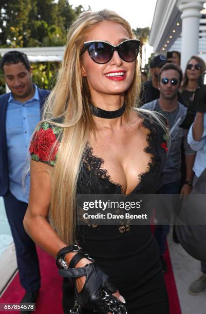 Paris Hilton attends the Philipp Plein Cruise Show 2018 during the 70th annual Cannes Film Festival at on May 24, 2017 in Cannes, France.