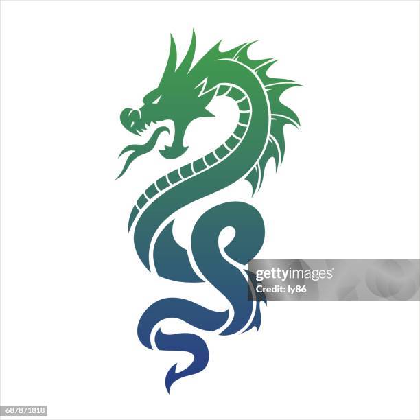 illustrazioni stock, clip art, cartoni animati e icone di tendenza di drago - dragon tattoos