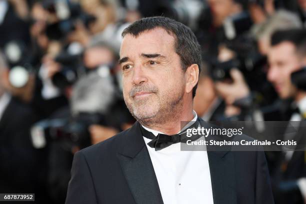 Arnaud Lagardere attends "The Beguiled" premiere during the 70th annual Cannes Film Festival at Palais des Festivals on May 24, 2017 in Cannes,...