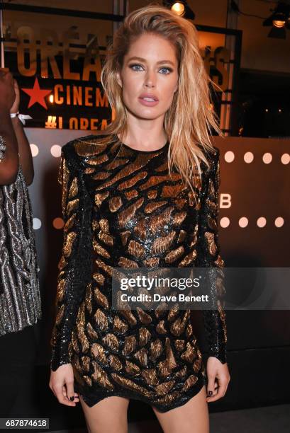 Doutzen Kroes attends the L'Oreal Paris Cinema Club party, celebrating L'Oreal's 20th anniversary as the official beauty partner of the Cannes Film...