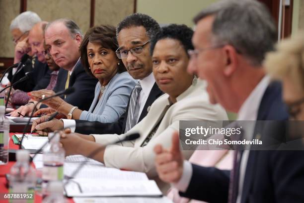 Rep. Dan Kildee , House Financial Services Committee ranking member Rep. Maxine Waters and Emanuel Cleaver moderate a panel discussion about the...